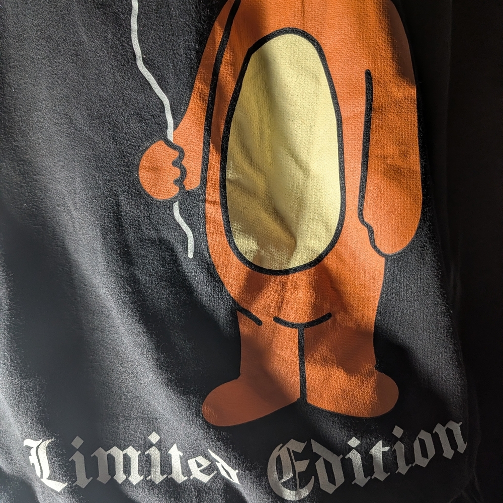 Fresh Laundry Black and orange bear Mens hoodie Size L - Picture 4 of 6